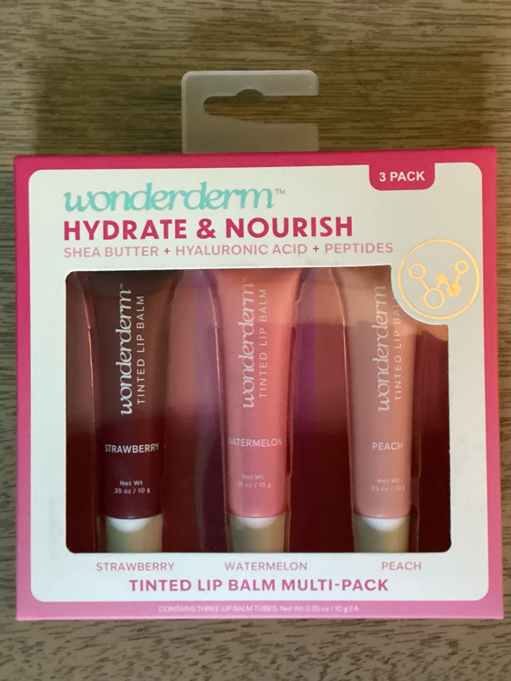 Wonderderm Tinted Lip Balm Set of Three New